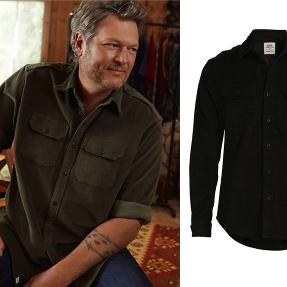 Blake Shelton x Lands' End Big Corduroy Work Shirt - Picture 1 of 10